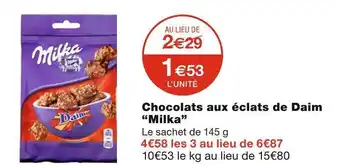 Monoprix Milka chocolats aux éclats de daim offre