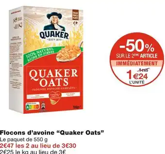 Quaker oats flocons d’avoine