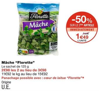 Monoprix Florette mâche offre