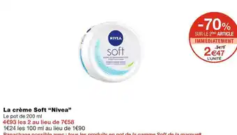 Monoprix Nivea la crème soft offre