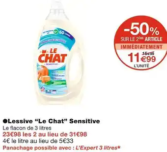 Monoprix Le chat lessive sensitive offre
