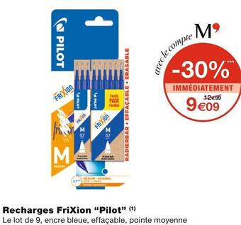 Monoprix Pilot recharges frixion offre