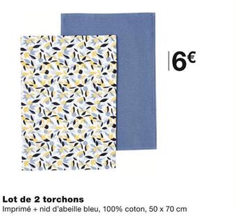 Monoprix Lot de 2 torchons offre