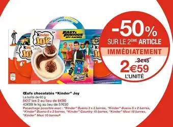 Monoprix Ferrero œufs chocolatés joy offre