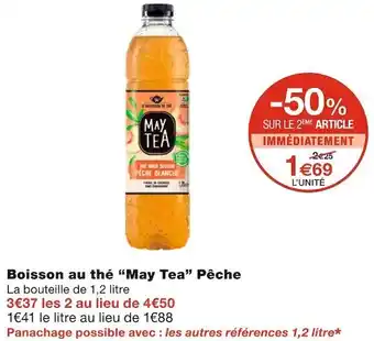 Monoprix May tea boisson au thé pêche offre