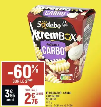 Spar Sodebo radiatori carbo xtrembox offre
