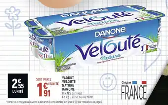 Spar Danone yaourt velouté nature offre