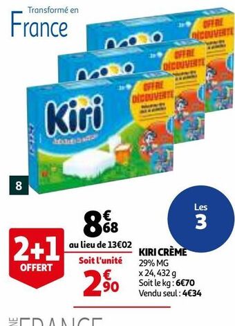 Auchan Kiri crème offre