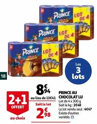 Auchan Prince au chocolat offre