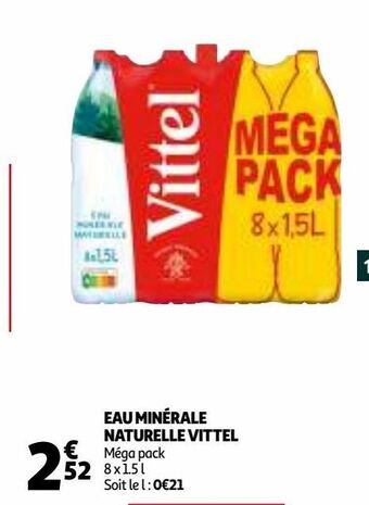 Auchan Eau minérale naturelle vittel offre