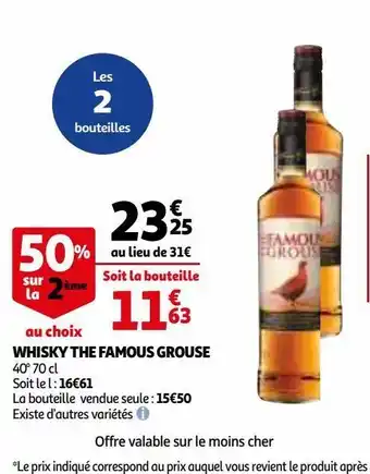 Auchan Whisky the famous grouse offre