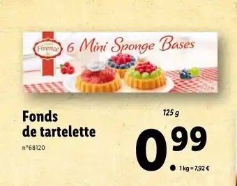 Lidl Fonds de tartelette offre
