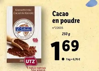 Lidl Cacao en poudre offre