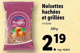 Lidl Noisettes hachées et grillées offre