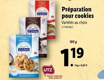 Lidl Préparation pour cookies offre