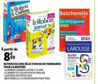 Auchan Retrouvez une sélection de dictionnaires pour la rentrée offre