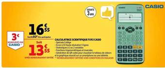 Auchan Calculatrice scientifique fx92 casio offre