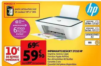 Auchan Imprimante deskjet 2721e hp offre