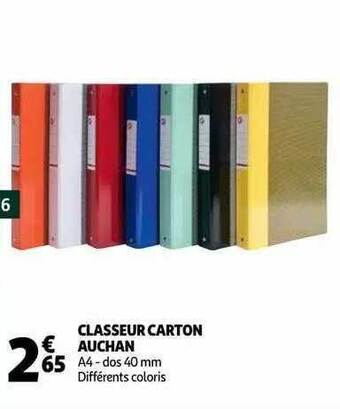 Auchan Classeur carton auchan offre