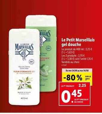 Lidl Le petit marseillais gel douche offre