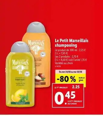 Lidl Le petit marseillaies shampooing offre