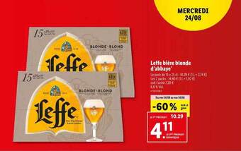 Leffe bière blonde d'abbaye