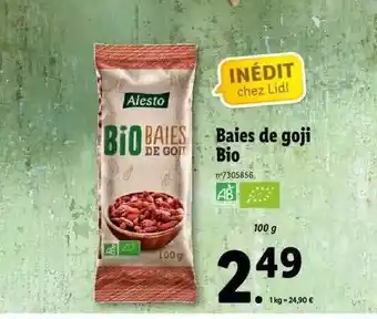 Lidl Baies de goji bio offre