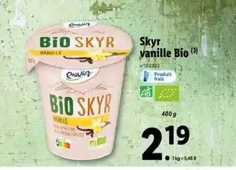 Lidl Skyr vanille bio offre