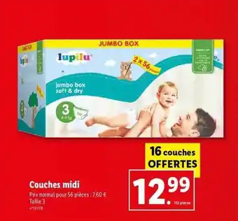 Lidl Couches midi offre