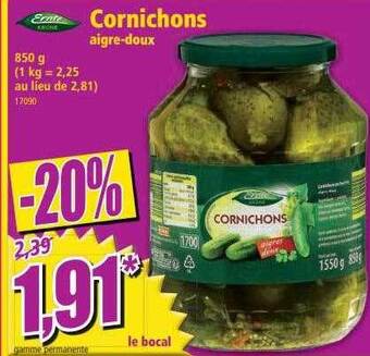 Norma Cornichons aigre-doux offre