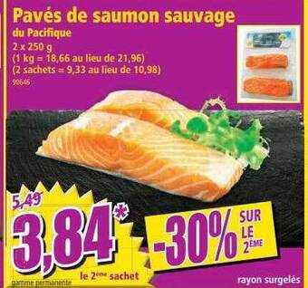 Norma Pavés de saumon sauvage offre