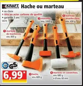 Norma Hache ou marteau offre