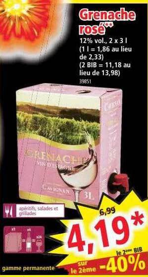 Norma Grenache rosé offre