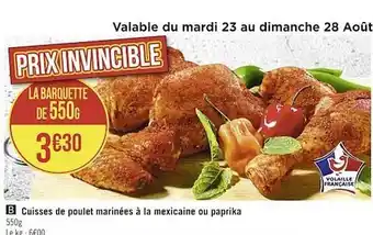 Casino Supermarchés Cuisses de poulet marinées à la mexicaine ou paprika offre