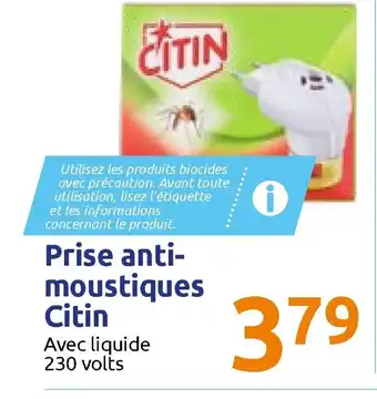 Action Prise Anti-Moustiques Citin offre