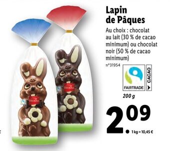 Lidl Lapin de Pâques offre