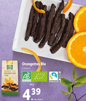Lidl Orangettes bio offre