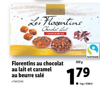 Lidl Florentins au chocolat au lait et caramel au beurre salé offre