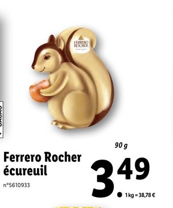 Lidl Ferrero rocher écureuil offre