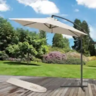 Parasol deporte 3m avec housse de protection beige
