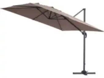 E.Leclerc Brico Parasol jardin déporté alu "sun 3" - carré - 3 x 3 m - taupe + housse de protection offre