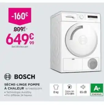 Pulsat Bosch Sèche-Linge Pompe à Chaleur offre