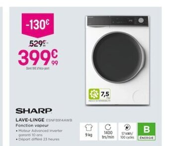 Pulsat Sharp Lave-Linge offre