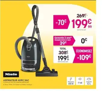 Pulsat Miele aspirateur Avec Sac offre