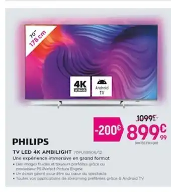 Pulsat Philips Tv Led 4k Ambilight offre