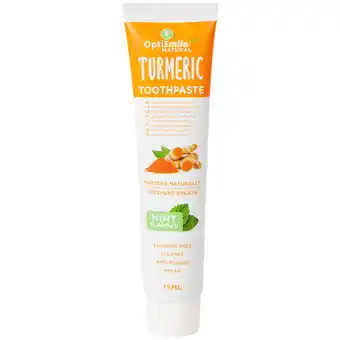 Action Dentifrice optismile curcuma offre