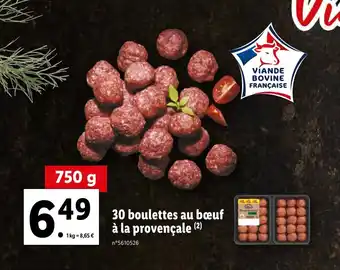 Lidl 30 Boulettes Au Bœuf à la provençale offre
