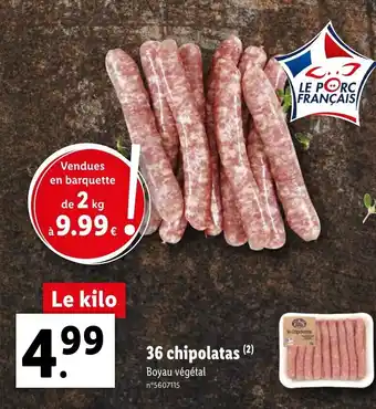 Lidl 36 Chipolatas offre