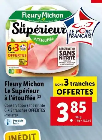 Lidl Fleury Michon Le Supérieur à l'étouffée offre