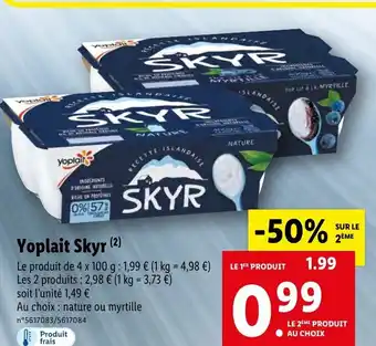 Lidl Skyr Yoplait offre
